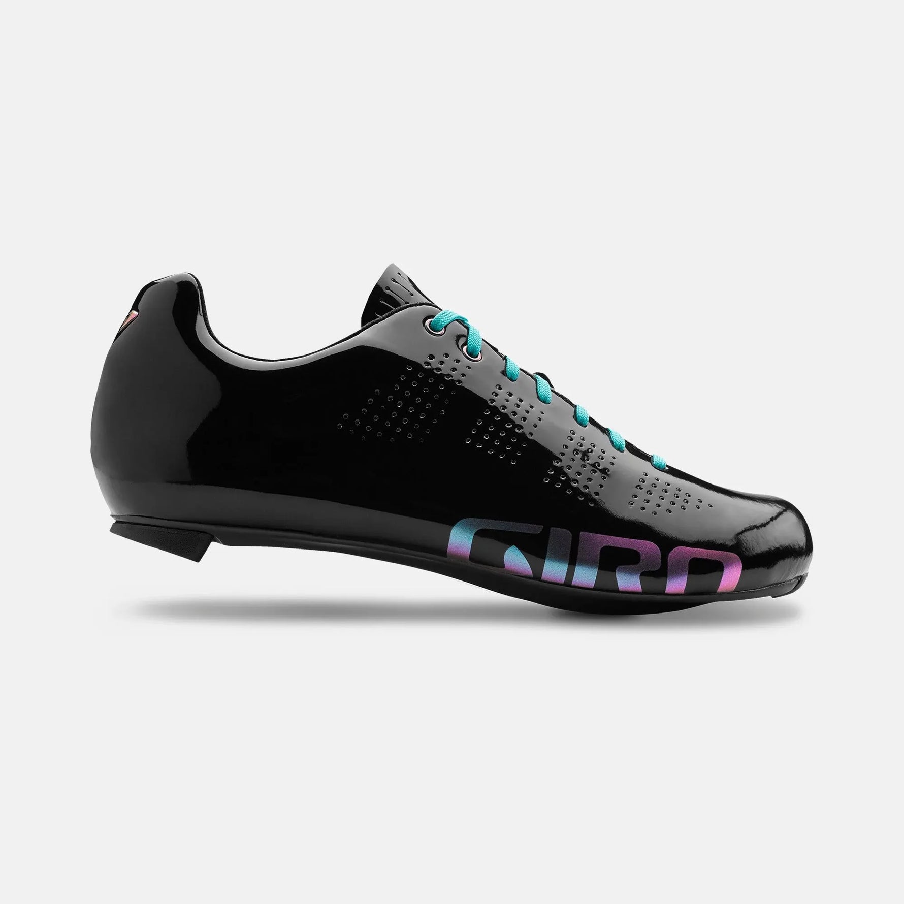 Giro Empire ACC women's black cycling shoe with perforated upper and colorful accents