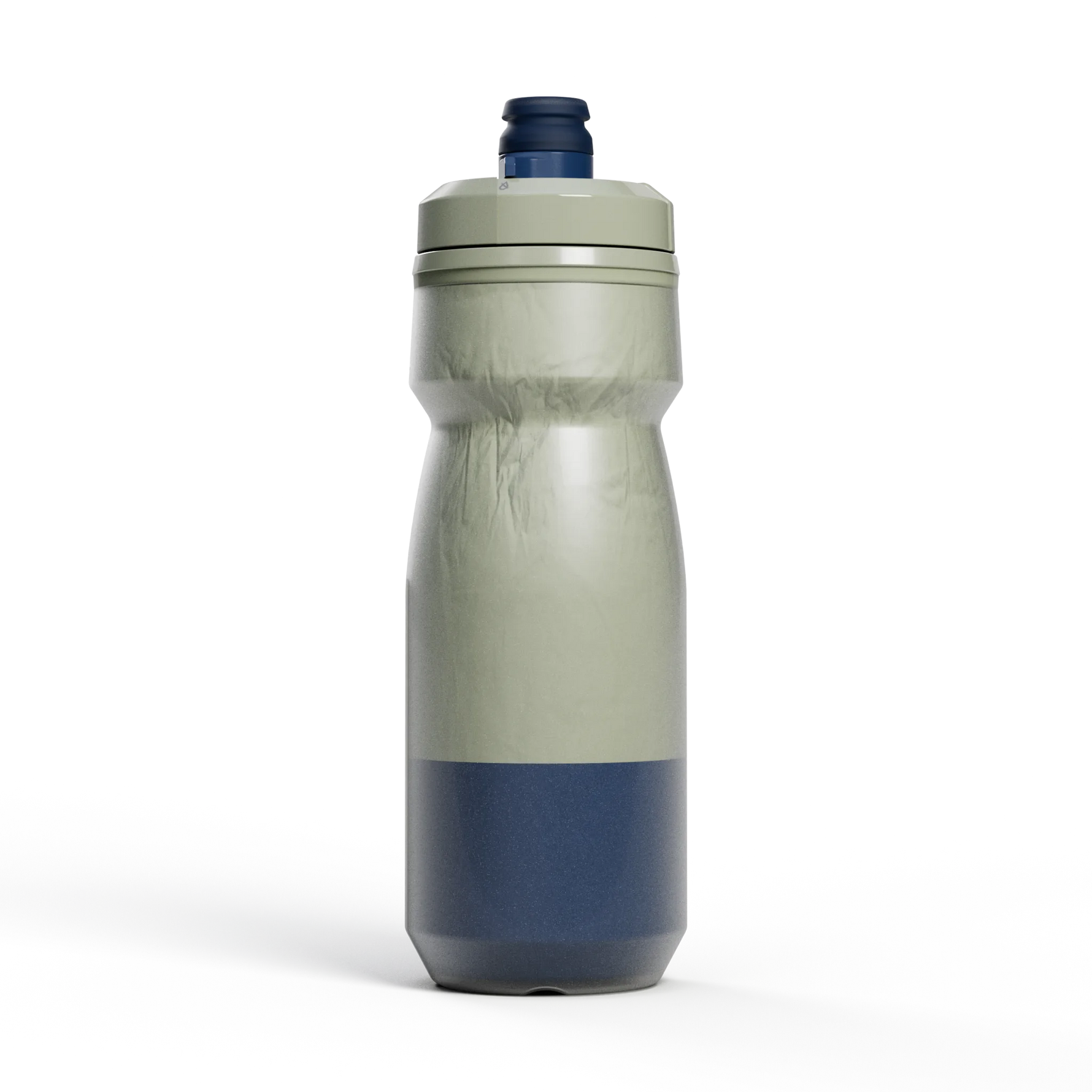 CamelBak Podium Chill water bottle in sage green and navy blue colorway