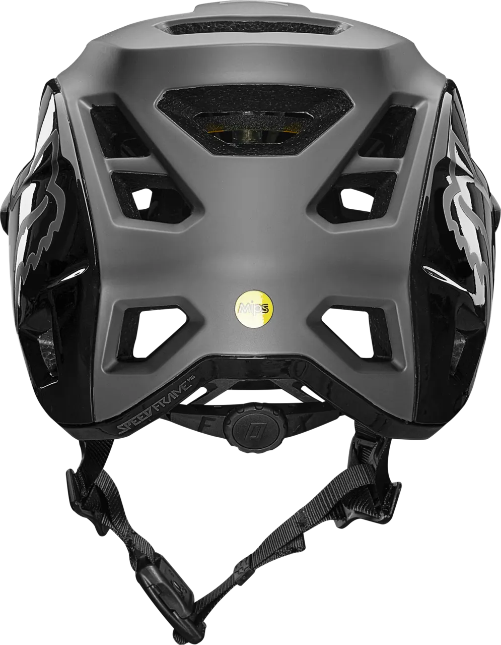 Fox Racing Speedframe Pro mountain bike helmet in matte gray with MIPS technology