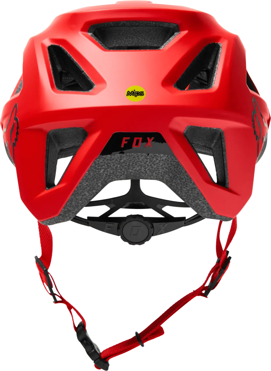 Fox Racing Mainframe Trvrs mountain bike helmet in fluorescent red with MIPS technology