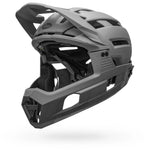 Bell Super Air R MIPS mountain bike helmet in gray and black with removable chin guard
