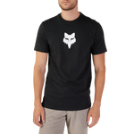 Fox Racing Legacy Fox Head Premium Tee in black with white logo on male model