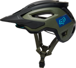 Fox Racing Speedframe Pro mountain bike helmet in eucalyptus green with blue logo