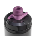 CamelBak Podium Chill water bottle with purple cap and gray body