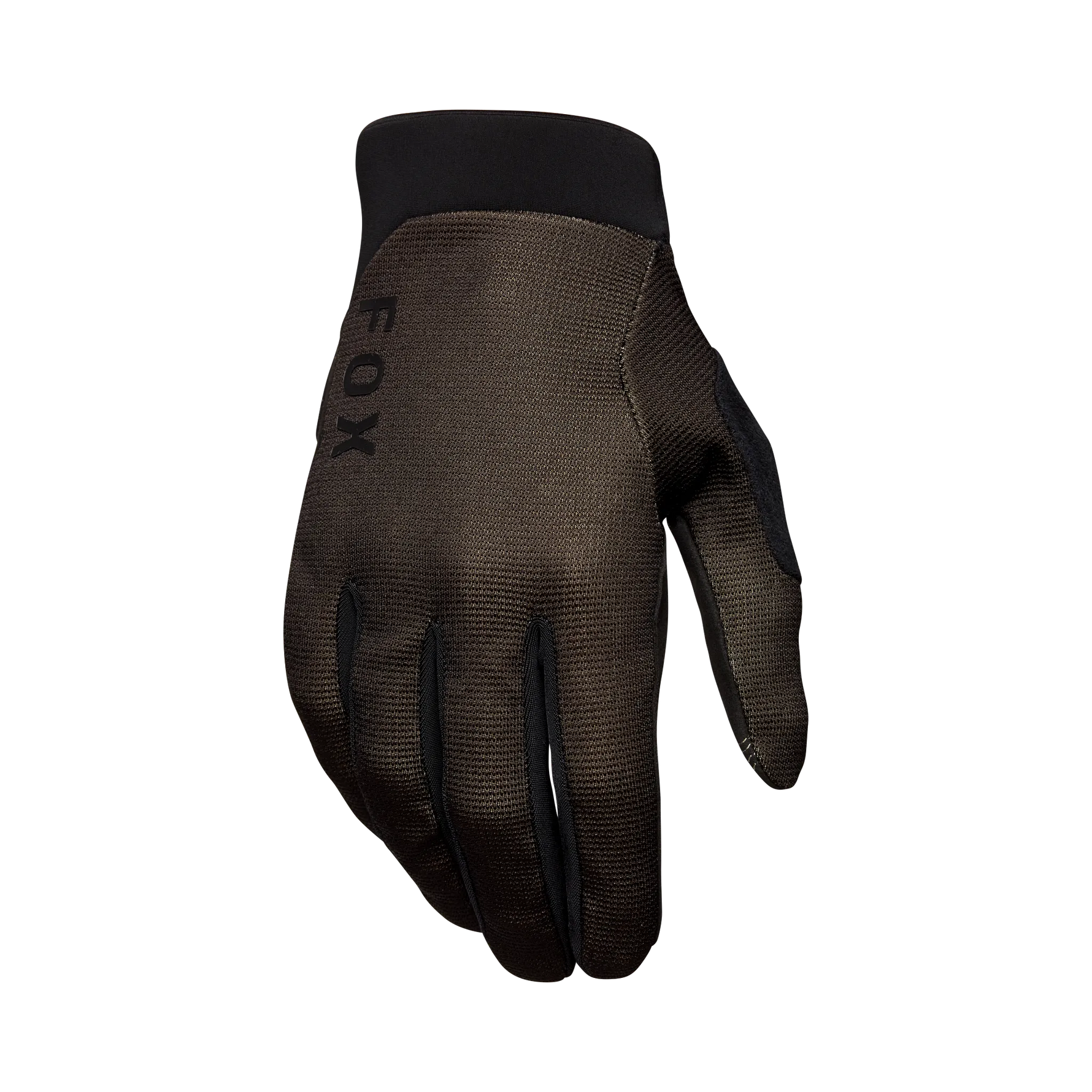 Fox Racing Ranger Water mountain bike glove in black on white background
