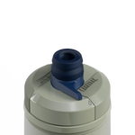 CamelBak Podium Chill water bottle with sage green body and navy blue cap