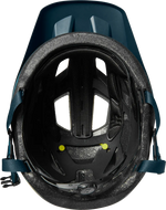 Fox Racing Youth Mainframe Helmet interior view showing padding and adjustment system in slate blue