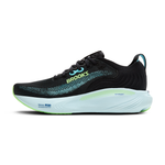 Brooks Adrenaline GTS 25 men's running shoe in black with mint and turquoise details