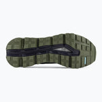 On Cloudtrax shoe sole view showing olive green outsole with navy midsole