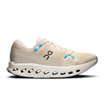 On Cloudsurfer women's running shoe in pearl ivory with distinctive cloud sole technology