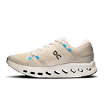 On Cloudsurfer 2 women's running shoe in pearl ivory colorway with signature cloud sole