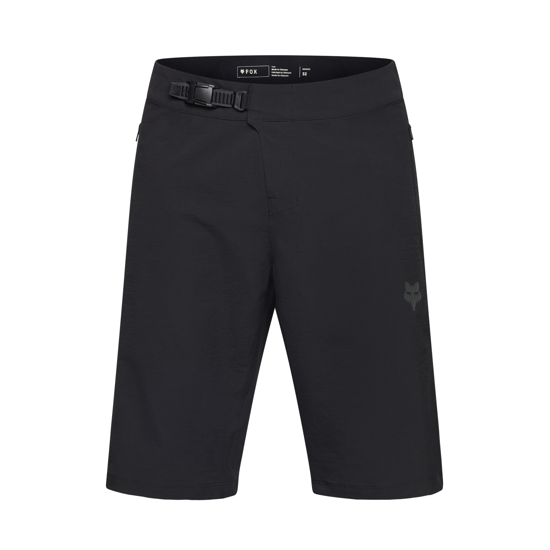 Fox Racing Men's Ranger Short with Liner in Dark Shadow black colorway
