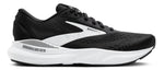 Brooks Adrenaline GTS 24 running shoe in black with white logo and midsole