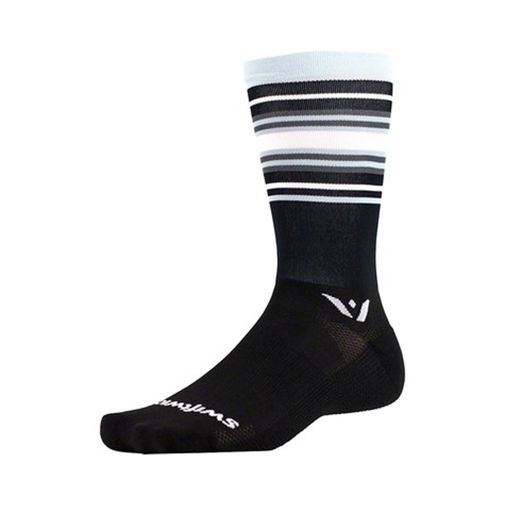 Swiftwick Aspire Seven Socks - Black/Silver
