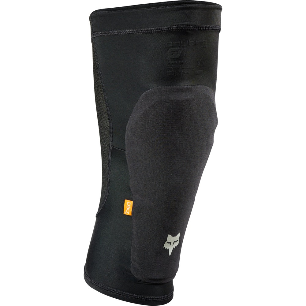 Fox Racing Enduro Knee Sleeve in black with D3O impact protection pad and Fox logo