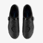 Shimano SH-XC302 black cycling shoes top view with BOA dial closure