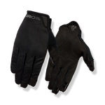 Giro Supernatural men's cycling gloves in black, showing front and back views with synthetic leather palms