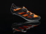 DMT KR2 road cycling shoe in black and fluorescent orange with BOA closure system